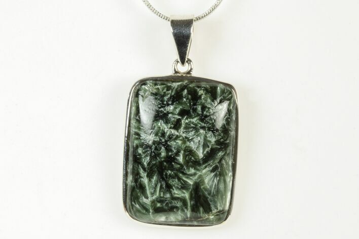 Polished Seraphinite Pendant (Necklace) - Sterling Silver #240326